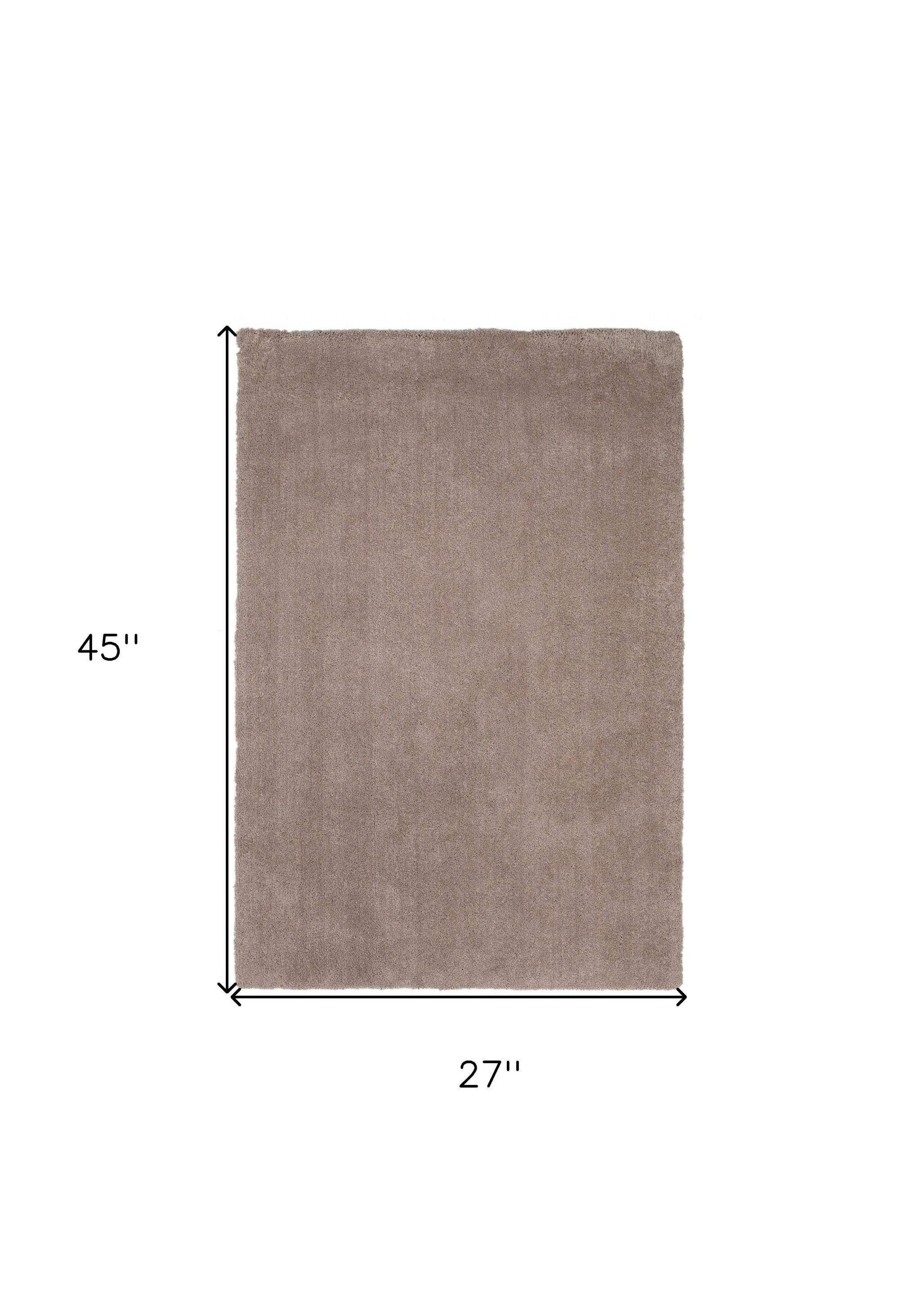 2' X 4' Beige Indoor Shag Rug - Homeroots - Flyclothing LLC
