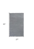 2' X 4' Polyester Grey Area Rug - Homeroots