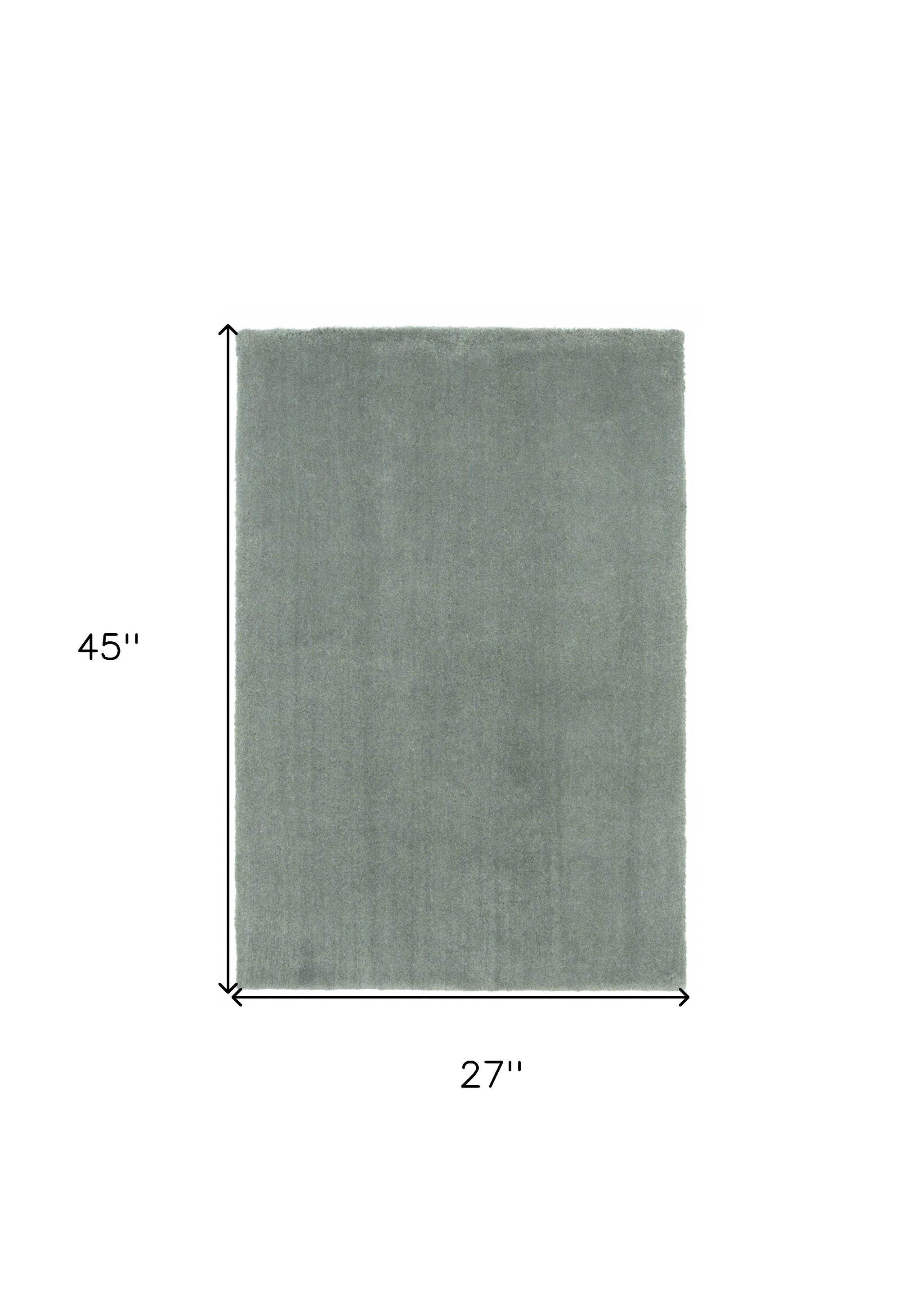 2' X 4' Polyester Slate Area Rug - Homeroots - Flyclothing LLC