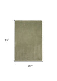 2' X 4' Sage Green Hand Woven Area Rug - Homeroots