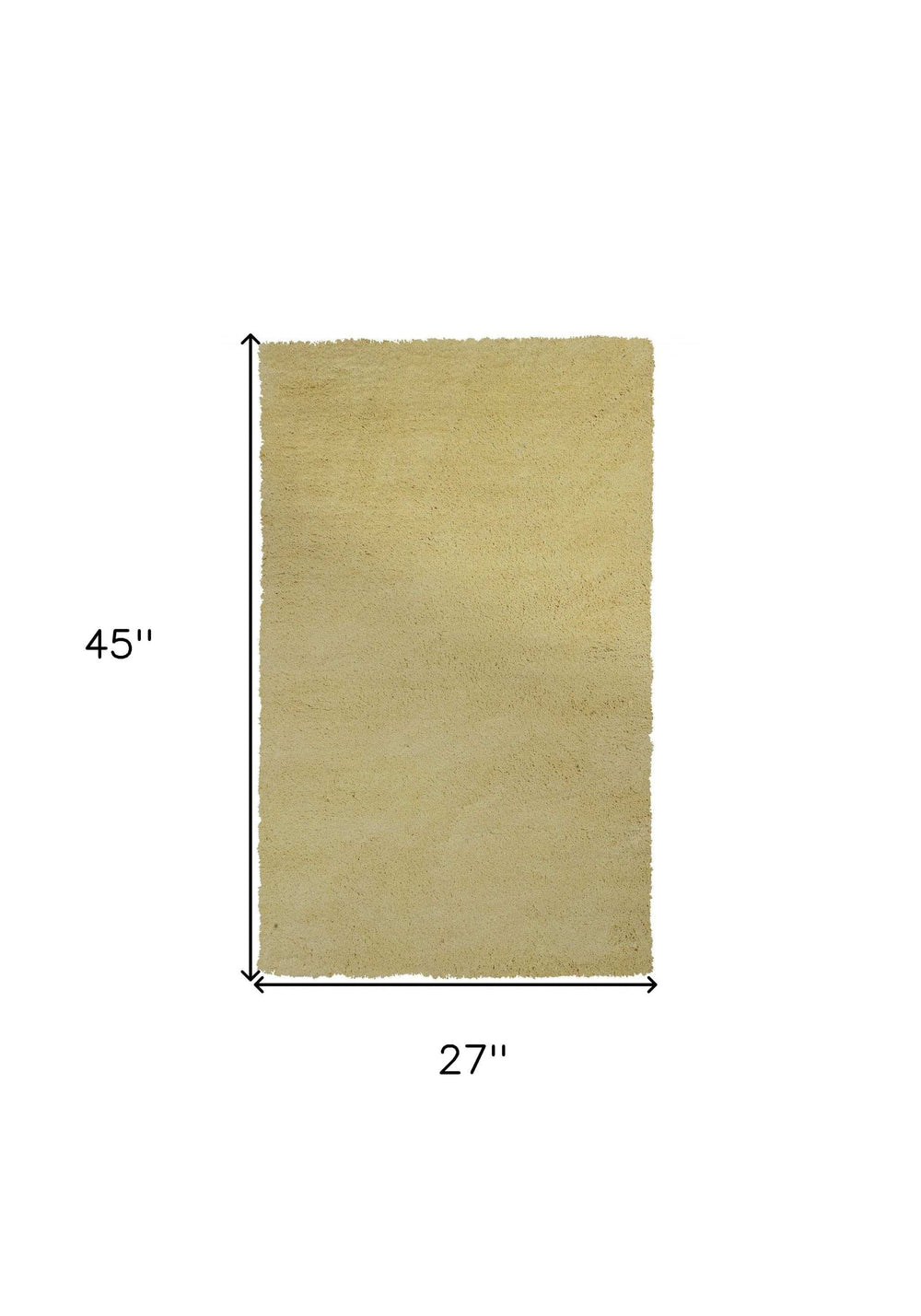 2' X 4' Canary Yellow Indoor Shag Rug - Homeroots - Flyclothing LLC