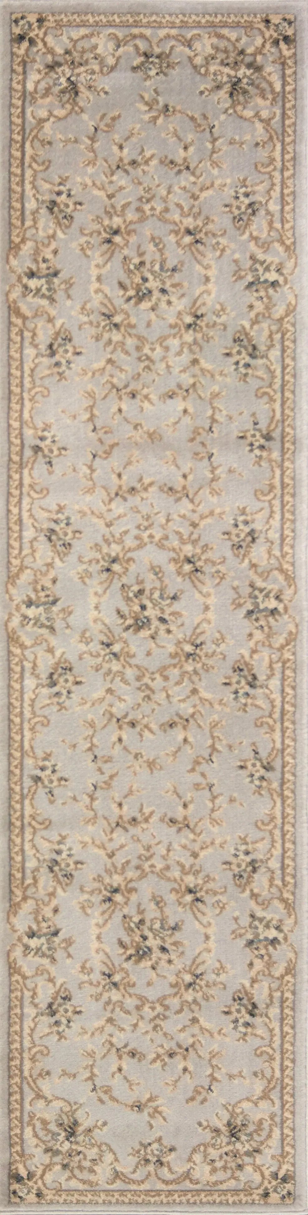 8' Light Grey Polypropylene Runner Rug - Homeroots - Flyclothing LLC