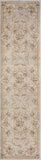 8' Light Grey Polypropylene Runner Rug - Homeroots