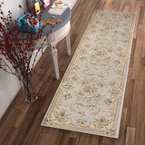8' Light Grey Polypropylene Runner Rug - Homeroots