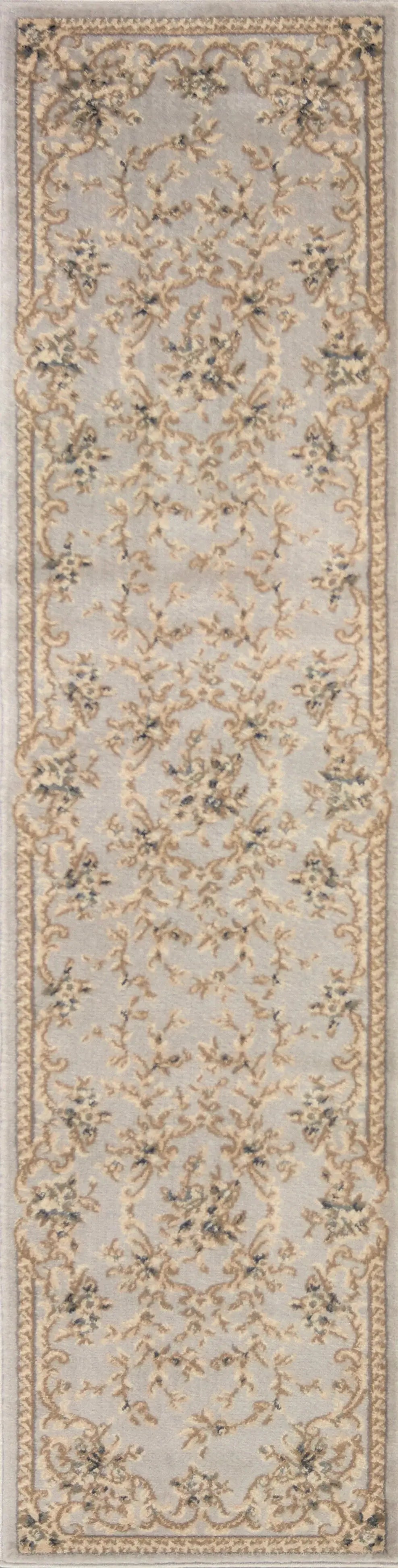 8' Light Grey Polypropylene Runner Rug - Homeroots - Flyclothing LLC