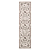 8' Ivory Bordered Floral Indoor Runner Rug - Homeroots - Flyclothing LLC