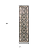 8' Grey Or Ivory Polypropylene Runner Rug - Homeroots