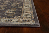 8' Grey Or Ivory Polypropylene Runner Rug - Homeroots