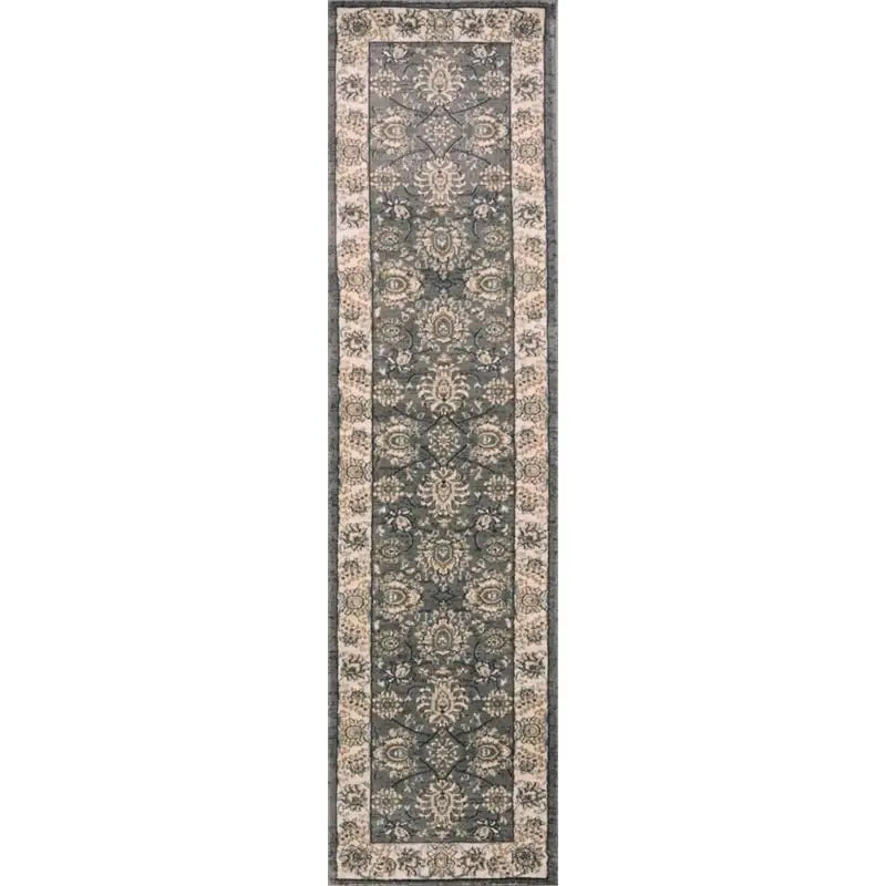 8' Grey Or Ivory Polypropylene Runner Rug - Homeroots - Flyclothing LLC