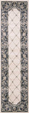 8' Ivory Or Grey Polypropylene Runner Rug - Homeroots