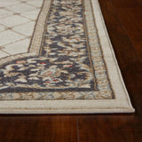 8' Ivory Or Grey Polypropylene Runner Rug - Homeroots
