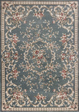 3' X 5' Slate Blue Floral Area Rug - Homeroots
