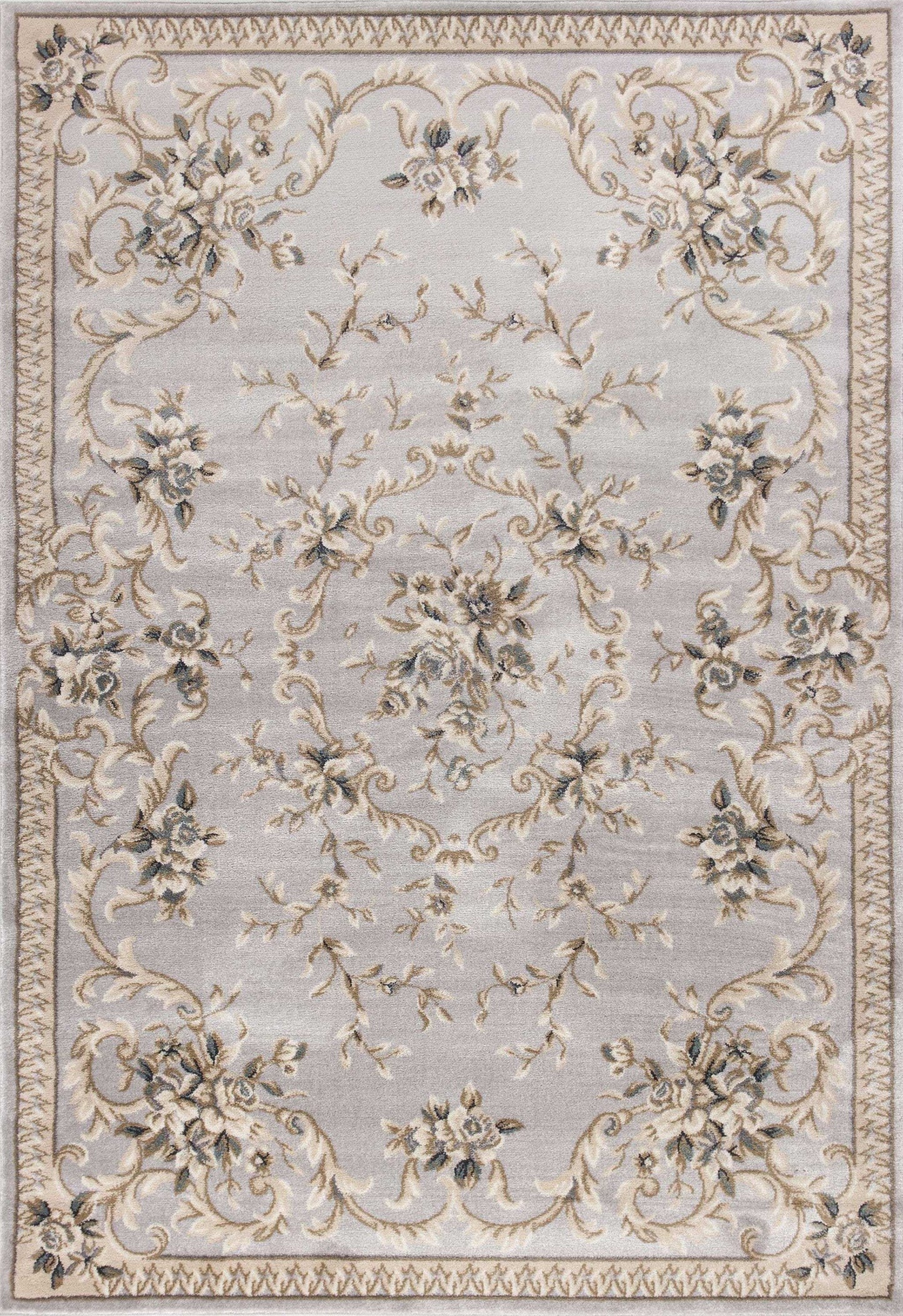 3' X 5' Light Gray Floral Area Rug - Homeroots - Flyclothing LLC