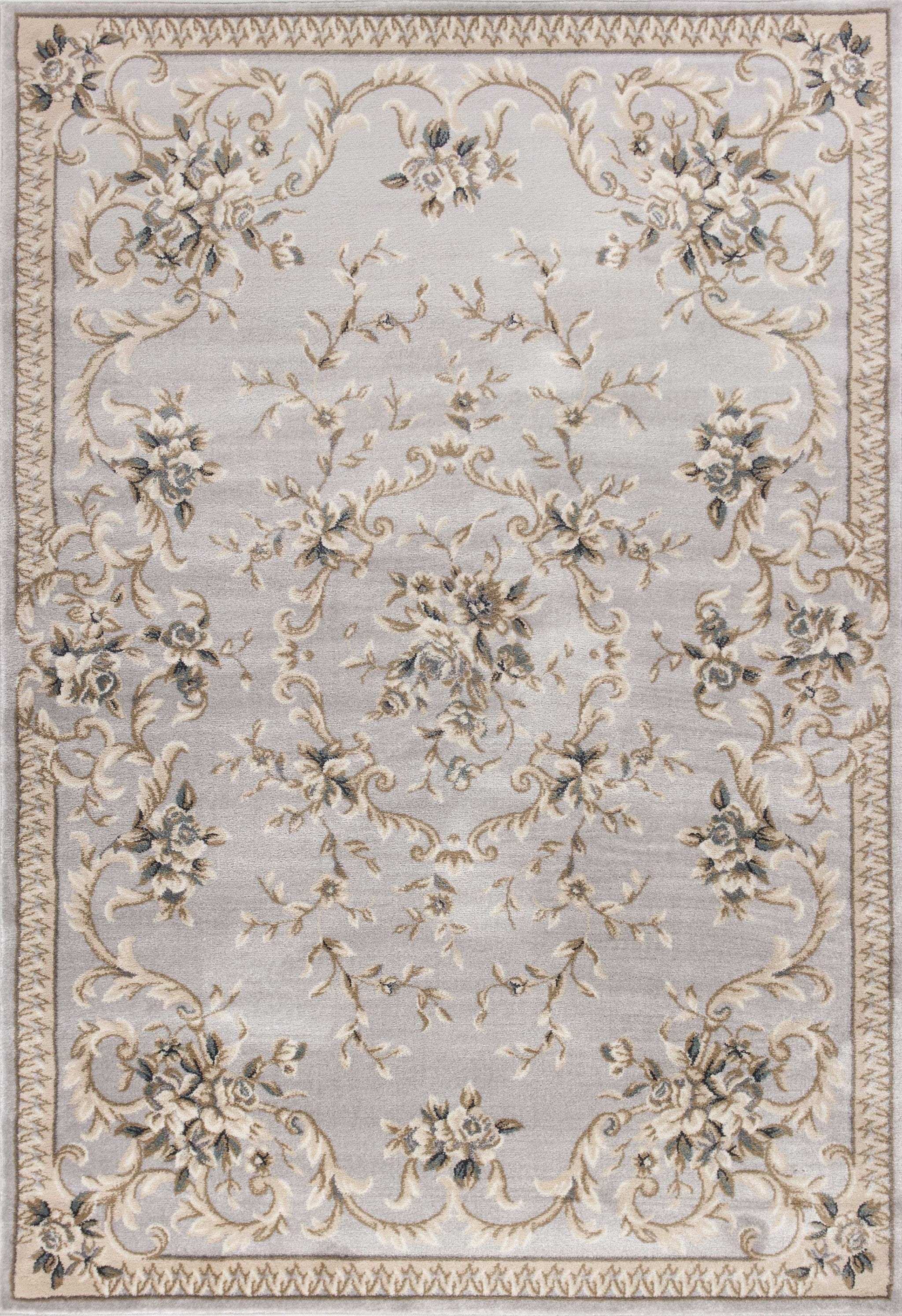 3' X 5' Light Gray Floral Area Rug - Homeroots - Flyclothing LLC