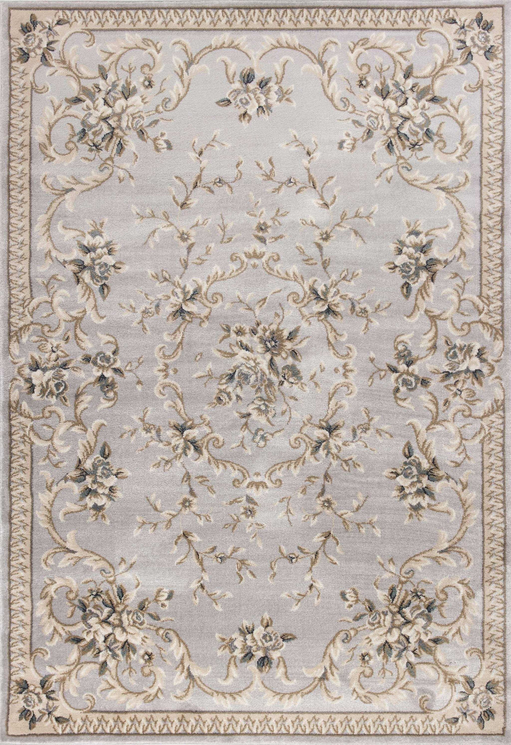 3' X 5' Light Gray Floral Area Rug - Homeroots - Flyclothing LLC