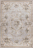 3' X 5' Light Gray Floral Area Rug - Homeroots