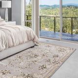 3' X 5' Light Gray Floral Area Rug - Homeroots - Flyclothing LLC