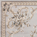 3' X 5' Light Gray Floral Area Rug - Homeroots - Flyclothing LLC