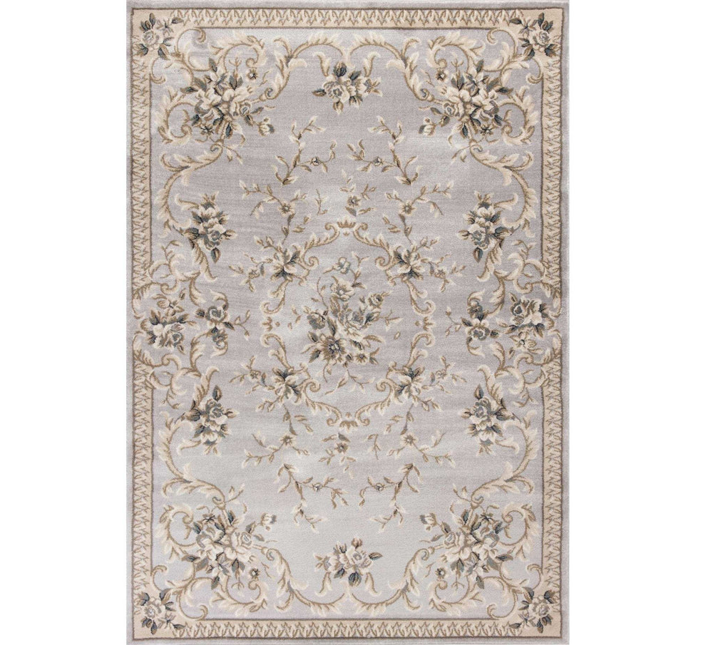 3' X 5' Light Gray Floral Area Rug - Homeroots - Flyclothing LLC