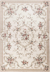 3' X 5' Ivory Bordered Floral Indoor Area Rug - Homeroots - Flyclothing LLC