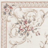 3' X 5' Ivory Bordered Floral Indoor Area Rug - Homeroots - Flyclothing LLC