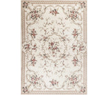 3' X 5' Ivory Bordered Floral Indoor Area Rug - Homeroots