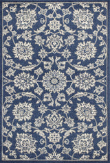 3' X 5' Blue and Ivory Area Rug - Homeroots - Flyclothing LLC