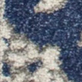 3' X 5' Blue and Ivory Area Rug - Homeroots