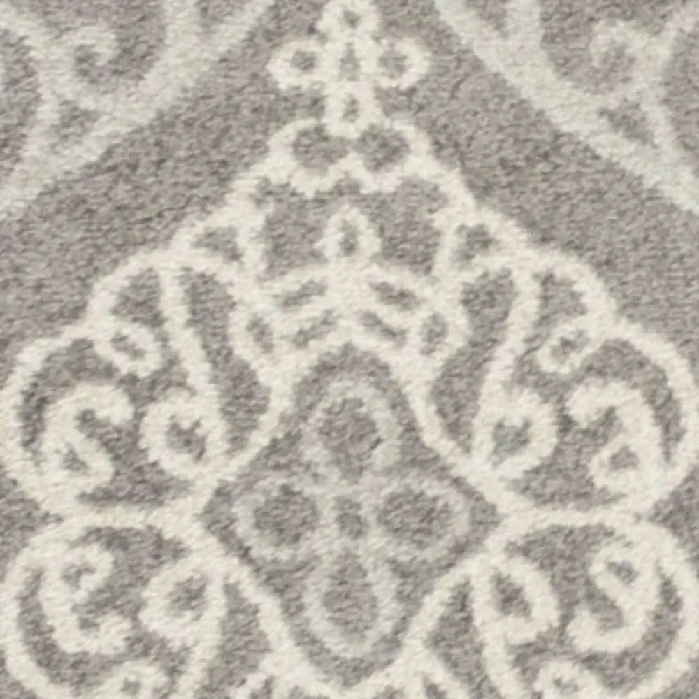 3' X 5' Silver Moroccan Indoor Outdoor Area Rug - Homeroots - Flyclothing LLC