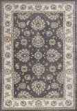 3' X 5' Gray and Ivory Floral Area Rug - Homeroots