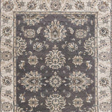 3' X 5' Gray and Ivory Floral Area Rug - Homeroots - Flyclothing LLC