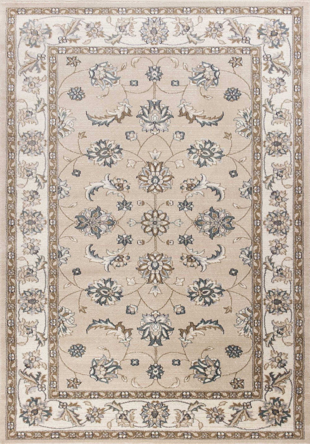 3' X 5' Beige and Ivory Floral Area Rug - Homeroots - Flyclothing LLC