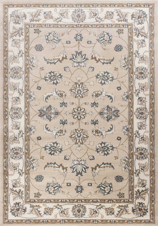 3' X 5' Beige and Ivory Floral Area Rug - Homeroots - Flyclothing LLC