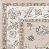 3' X 5' Beige and Ivory Floral Area Rug - Homeroots