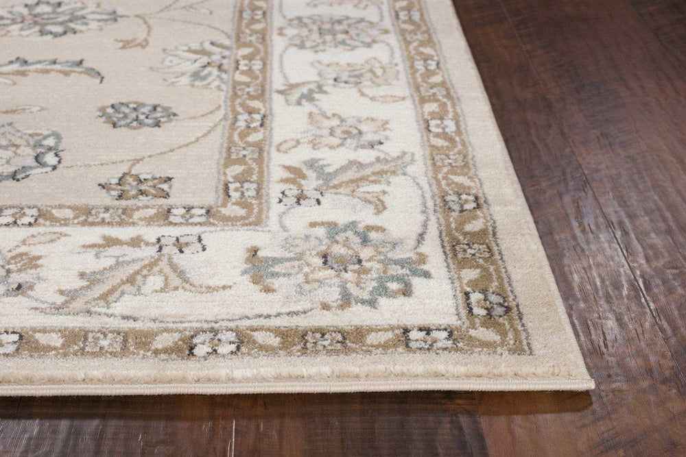 3' X 5' Beige and Ivory Floral Area Rug - Homeroots - Flyclothing LLC
