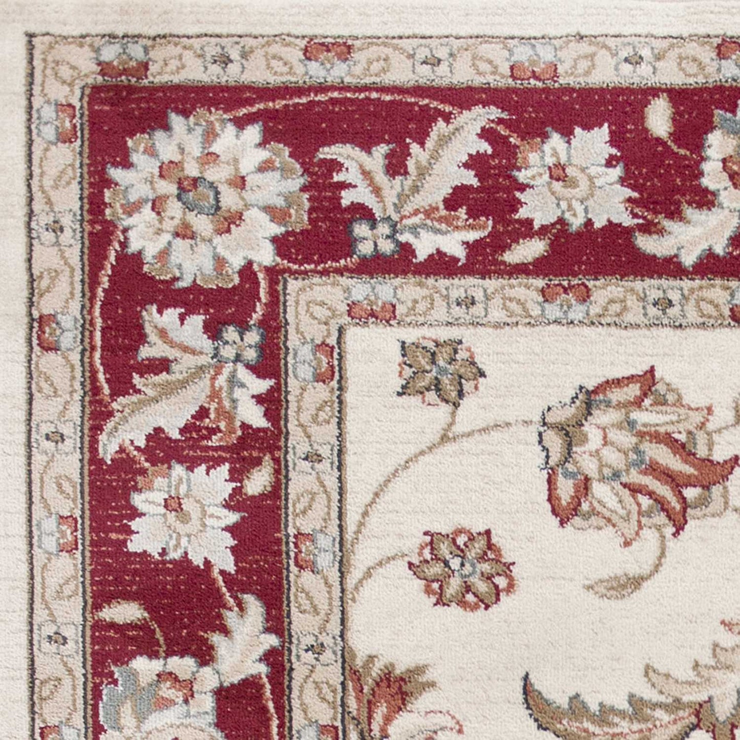 3' X 5' Ivory Red Floral Indoor Area Rug - Homeroots - Flyclothing LLC