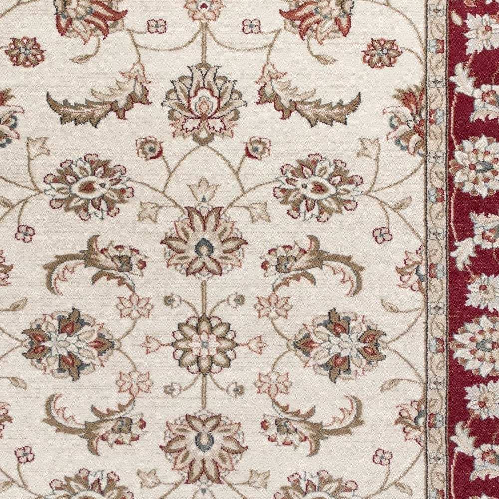 3' X 5' Ivory Red Floral Indoor Area Rug - Homeroots - Flyclothing LLC