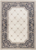 3' X 5' Gray and Ivory Trellis Area Rug - Homeroots