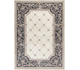 3' X 5' Gray and Ivory Trellis Area Rug - Homeroots