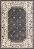 3' X 5' Gray and Ivory Trellis Area Rug - Homeroots