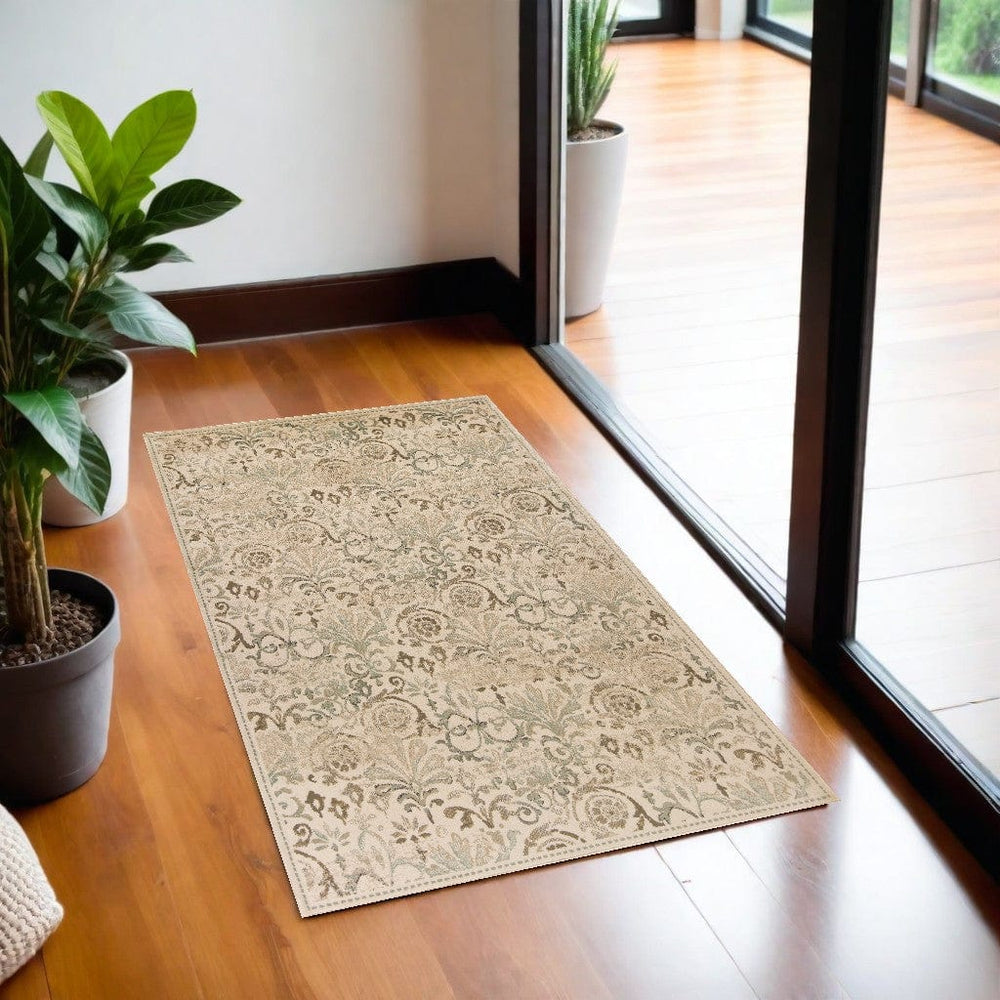 3' X 5' Ivory Area Rug - Homeroots