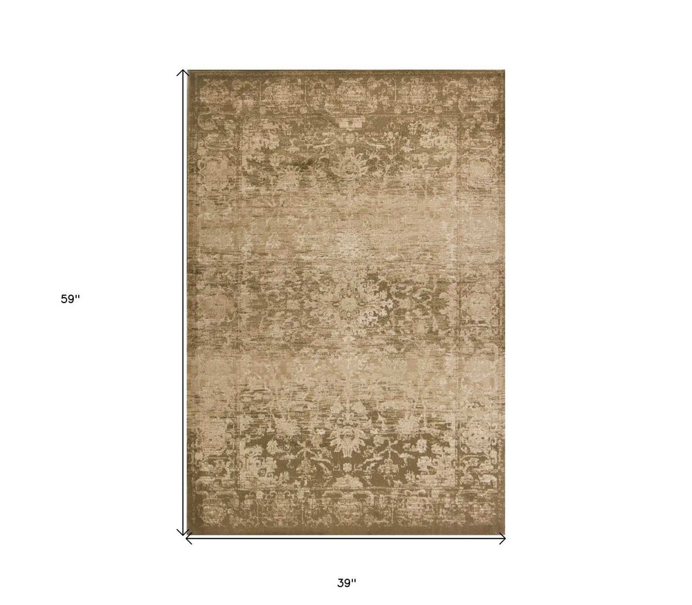 3' X 5' Beige Area Rug - Homeroots - Flyclothing LLC