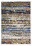2' X 4' Ivory and Blue Area Rug - Homeroots