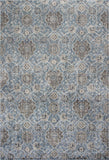 2' X 4' Slate Blue Damask Area Rug - Homeroots