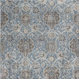 2' X 4' Slate Blue Damask Area Rug - Homeroots - Flyclothing LLC