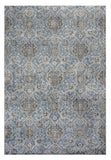 2' X 4' Slate Blue Damask Area Rug - Homeroots
