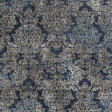 2' X 4' Slate Blue Damask Area Rug - Homeroots - Flyclothing LLC