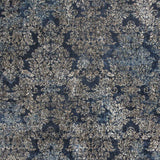 2' X 4' Slate Blue Damask Area Rug - Homeroots - Flyclothing LLC