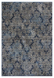 2' X 4' Slate Blue Damask Area Rug - Homeroots