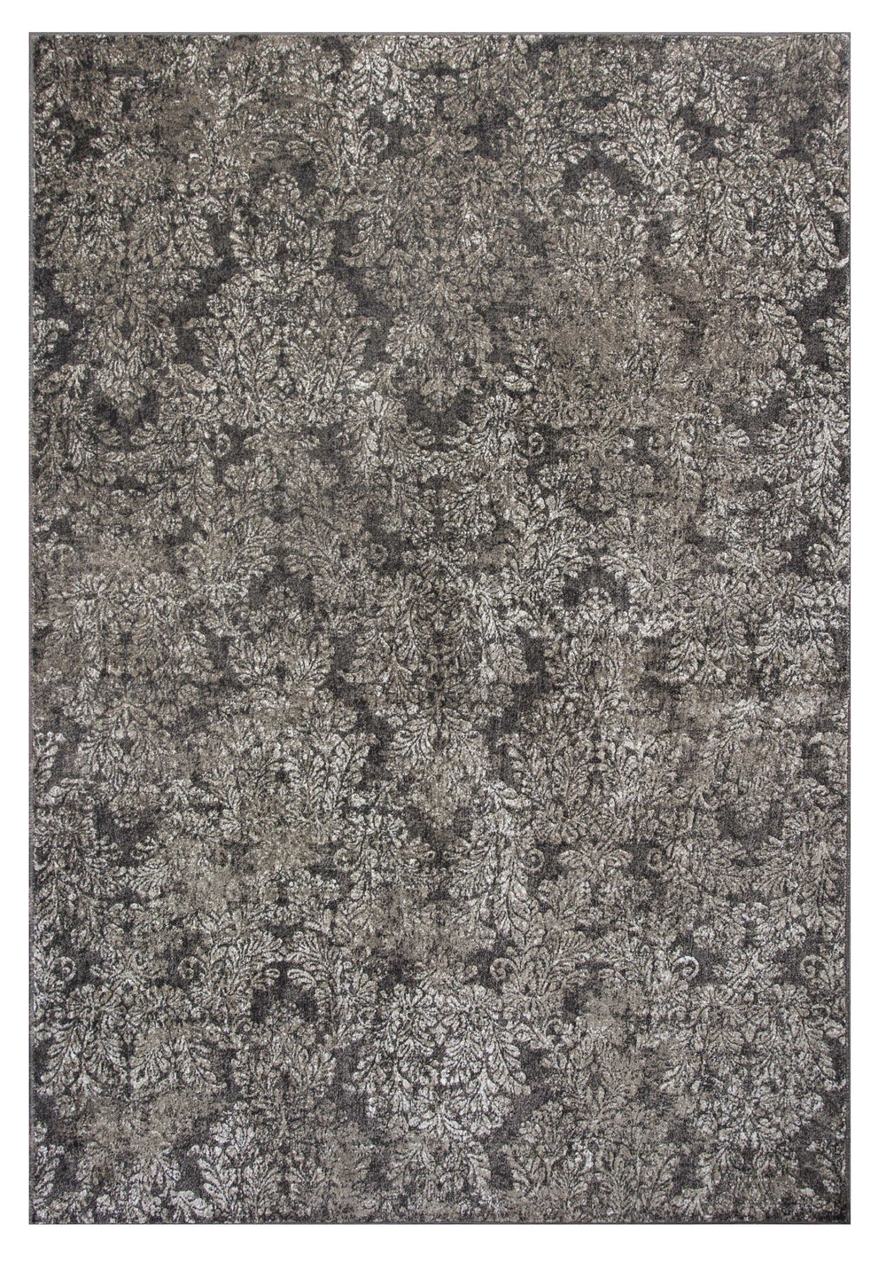 2' X 4' Taupe/Sand Damask Area Rug - Homeroots